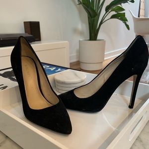 Nine West Black Suede Pumps, Size 7.5